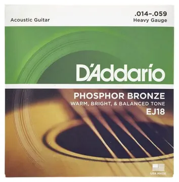 D'Addario EJ18 Phosphor Bronze Acoustic Guitar Strings, Heavy, 14-59