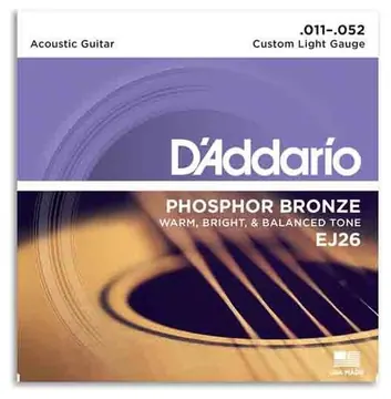 Jogo de Cordas DAddario EJ26 011 para Phosphor Bronze
