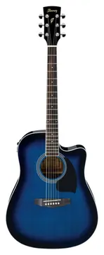Ibanez PF15ECE-TBS Transparent Blue Sunburst Performance