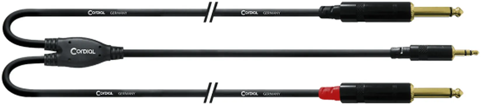 Cordial Mini-Jack sréréo /2 Jack Mono Mâle Y long 1.5m CFY1.5WPP-LONG