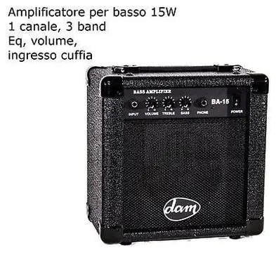 Dam BA-15 Amplificatore per basso 15W