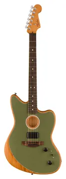 Fender Acoustasonic Player Jazzmaster, Antique Olive RW