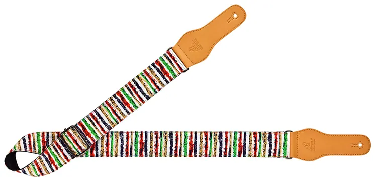 Ortega OCS-500 Creative Baumwoll-Gitarrengurt (49mmx1580mm), striped