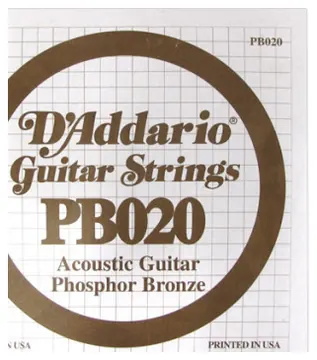 Daddario PB020 Bronze 020 String