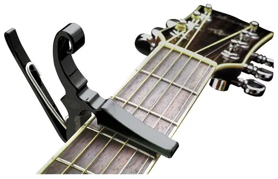 Kyser KGDBA Quick Change Drop-D Kapodaster Western-/E-Gitarre, schwarz (529.310)