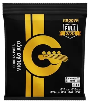 Solez Encordoamento para Violão Aço 0.11/.0.52 Groove GFP4 Full Package