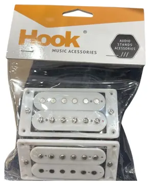 Hook Par de Captadores Humbucker Ceramicos Hook Branco