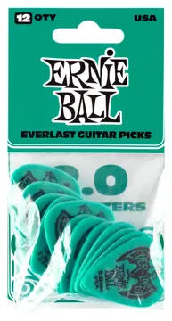 Ernie Ball 9196 Everlast Pick Pack 2,00mm Plektre, teal (12Stück)
