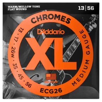 D'addario Encordoamento D'addario Guitarra ECG26 Chromes 0.13 - 0.56 Medium Gauge