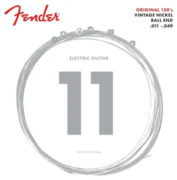 Jogo de Cordas Fender 150M para Guitarra Elétrica Pure Nickel 011