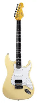 PHX ST-H CH E/WH Sunset Series Stratocaster HSS Creme C/ Escala Escura e Escudo Branco