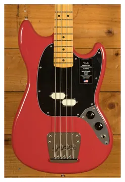 Fender American Professional Classic Mustang Bass - Maple - Faded Dakota Red