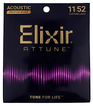 Elixir Attune 11-52 Phosphor Bronze Acoustic Guitar Strings
