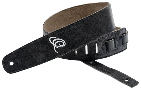 Ortega OSSU-10 Guitar Suede Leather Strap Wildledergurt (60mm), Ash
