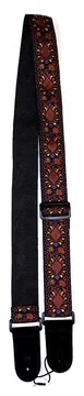 Levin 2" Textured Fabric Guitar Strap Fluer Red & Red (LS-G-TF-200-FLUER-RED-RED)
