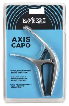 Ernie Ball Capotraste Ernie Ball - Modelo Axis em Cor Prateada (P09601)