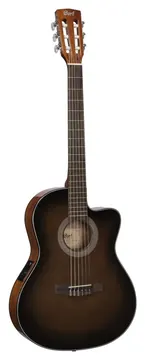 Cort Jade E Nylon - Dark Brown Burst, Electro Nylon Guitar - Acoustic Guitar