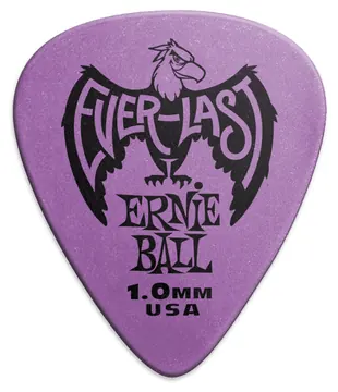Ernie Ball 1.0mm Purple Everlast Picks - Pack of six