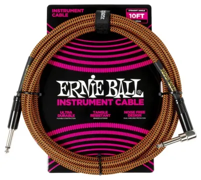 Ernie Ball Jack Droit/Coudé 3m Tissé 6070