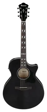 Ibanez AE170-TBK Electro-Acoustic Guitar, Transparent Black High Gloss