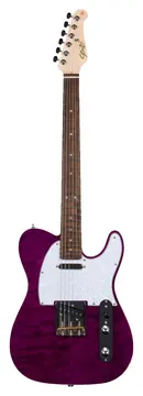 Seizi Vintage Saitama Plus Quilted Purple E/WH Telecaster com Bag