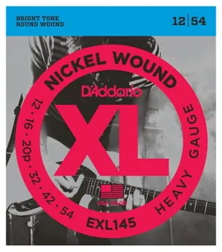 D'Addario EXL145 Heavy Plain 3rd Electric Guitar Strings 12-54