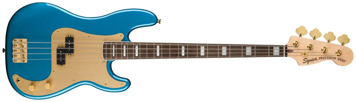 Squier 40th Anniversary Precision Bass Gold Edition Lake Placid Blue