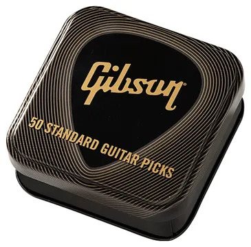 Gibson APRGG50-74H Pick Tin 50 Standard Heavy Plektrum in Dose (50 Stück)