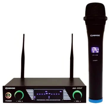 Soundvoice Microfone S/ Fio Soundvoice UHF Duplo Mão MM 220 Sf