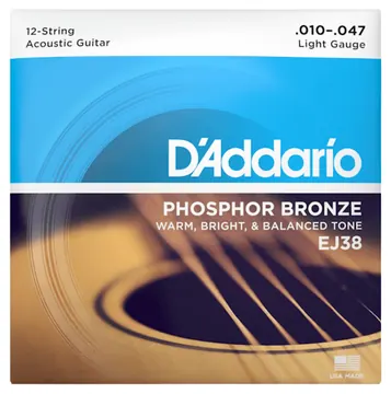 D Addario Akustikgitarre 12 Saiter Saitensatz EJ 38