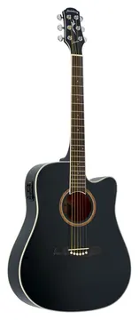 Strinberg London LE30C BK Euro Series Folk de Aço C/ Afinador Preto