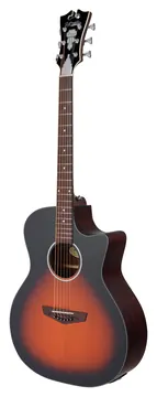 D'Angelico Premier Gramercy LS Westerngitarre vintage sunburst – Grand-Auditorium, Cutaway, Mahagoni laminiert