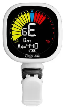 Cherub WST-675/WH rechargeable chromatic auto-on tuner (also G+B+U)
