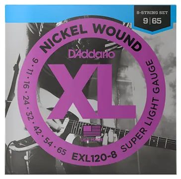 D'Addario EXL120-8 Super Light 8- String Electric Guitar Strings