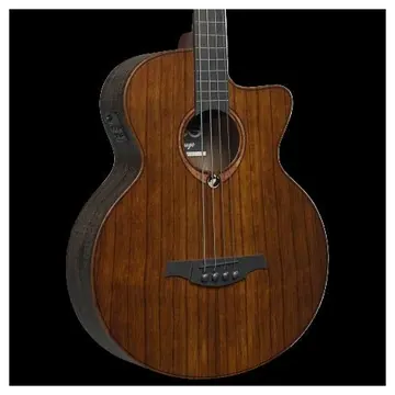 LAG SAUVAGE-FBCE Fretless Cutaway Electro Acoustic Bass Guitar
