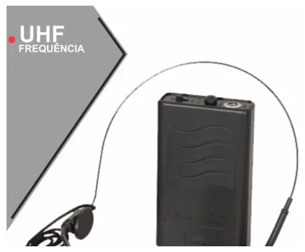 BST Microfone Headset S/ Fios P/ NOMAD8UHF E NOMAD12UHF