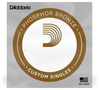 D'Addario PB034 Phosphor Bronze Wound Acoustic Guitar Single String, .034