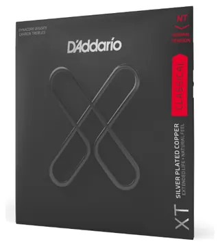 D'Addario XTC45FF Normal Tension, XT Dynacore Carbon Coated Classical Guitar Strings