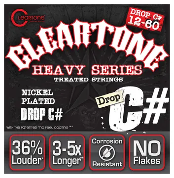 Cleartone 9460 Electric EMP Heavy DropC 012-060 Nickel-Plated Steel. Saiten für E-Gitarre