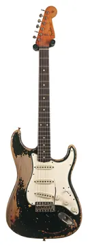 Fender Custom Shop 61 Stratocaster Heavy Relic Black over 3 Tone Sunburst Masterbuilt by Dale Wilson #CZ587144