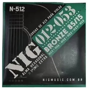 NIG Encordoamento Para Violão Aço .012 N512 NIG