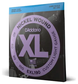 D"Addario EXL190 Nickel Wound Bass Custom Light 40-100 Long Scale
