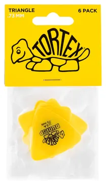 Dunlop 431P73 Tortex Triangle Plectrum 0.73mm 6-Pack