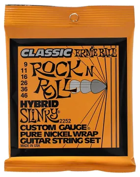 Ernie Ball 2252 Classic Pure Nickel Hybrid Slinky | 009-046