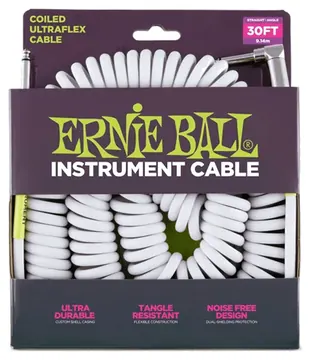 Ernie Ball 9m Krul Wit Jack/jack