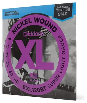 D'Addario EXL120BT Nickel Wound, Electric Guitar Strings Super Light, 09-40