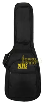 NIG Music Capa Bag p/ 02 Guitarras Linha Studio Náilon c/ Espuma 20mm Nig Music BGD12 + Flanela