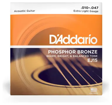 Jogo Cordas Daddario EJ15 Phosphor Bronze 10/47