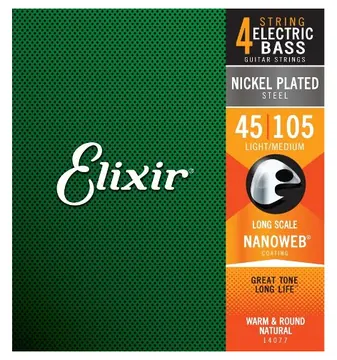 Elixir 14077 Nanoweb Light/medium Long Scale Bass 4 Corde