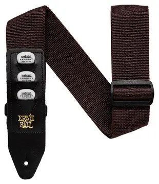 Ernie Ball P04250 Pickholder Strap Brown Tracolla x chitarra basso x3 plettri